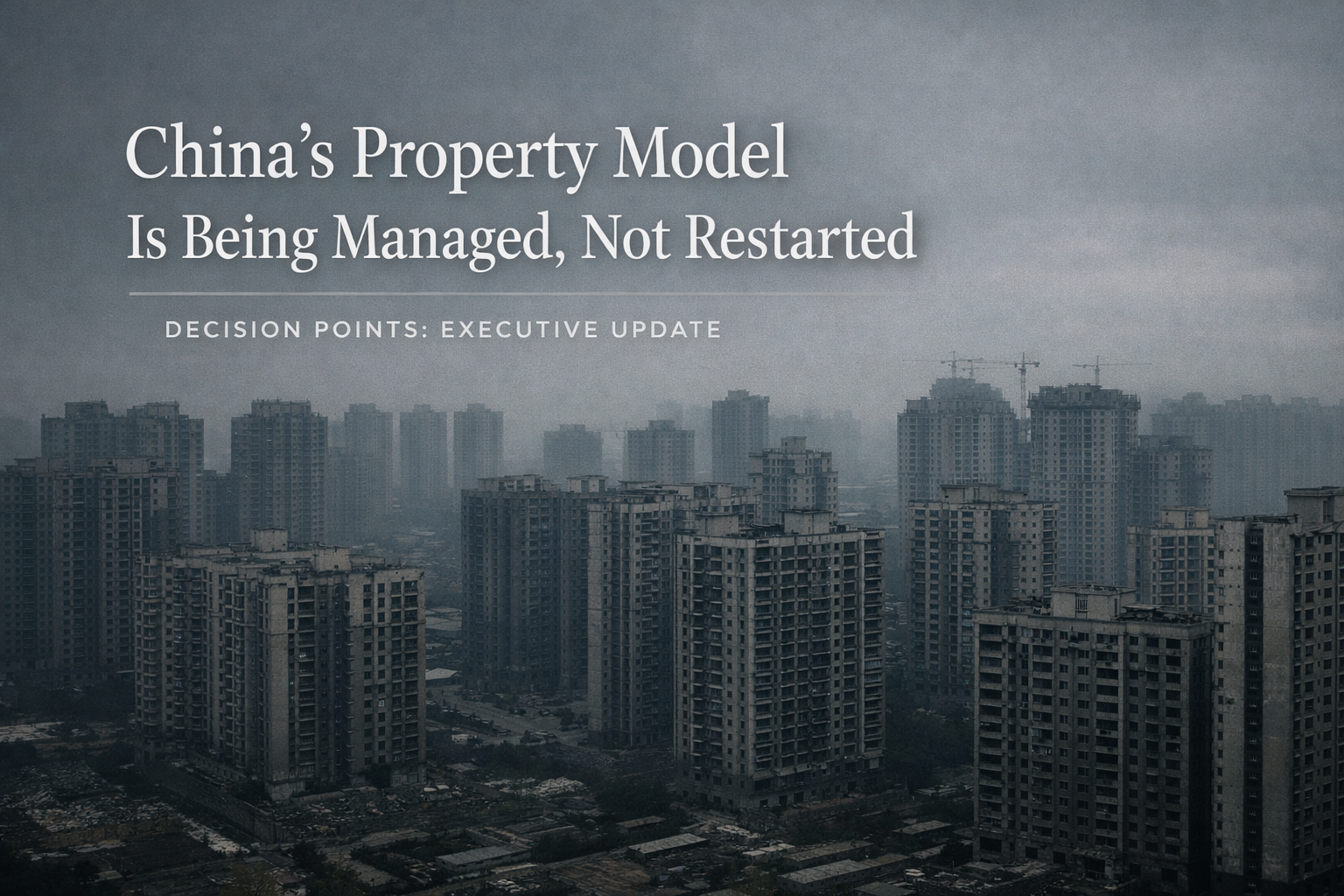 China’s Property Sector Is Being Managed, Not Restarted
